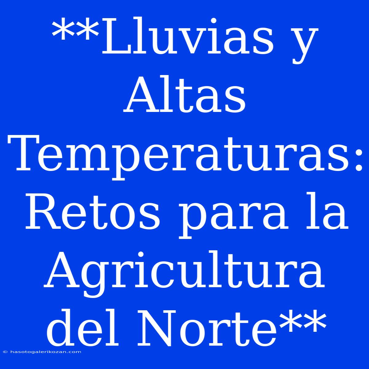 **Lluvias Y Altas Temperaturas: Retos Para La Agricultura Del Norte**