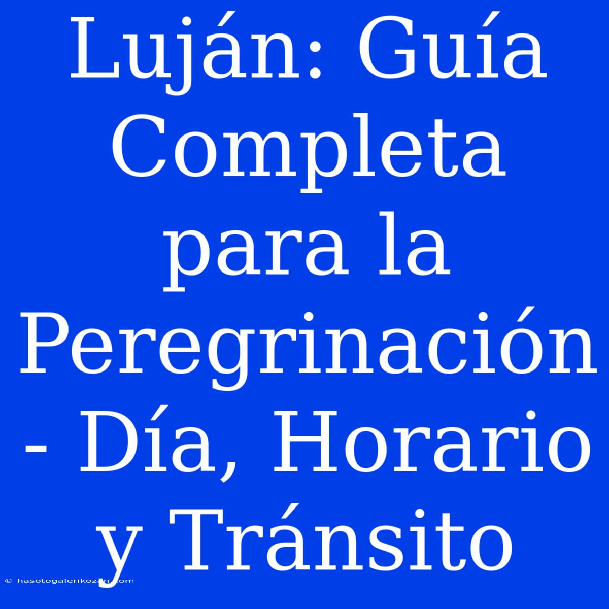 Luján: Guía Completa Para La Peregrinación - Día, Horario Y Tránsito