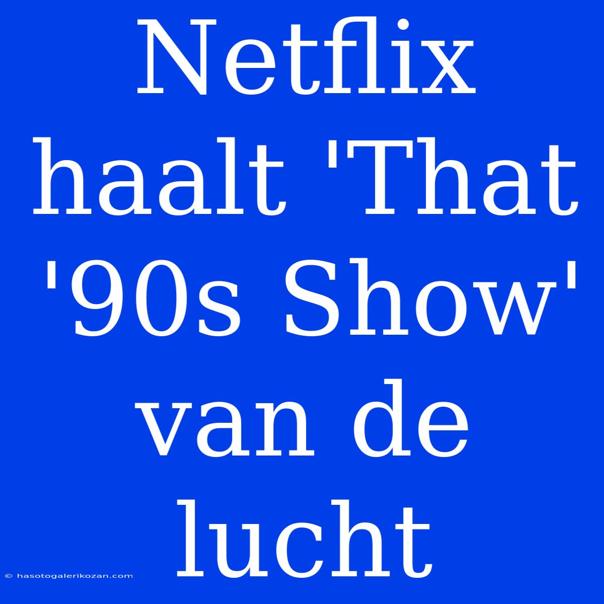 Netflix Haalt 'That '90s Show' Van De Lucht