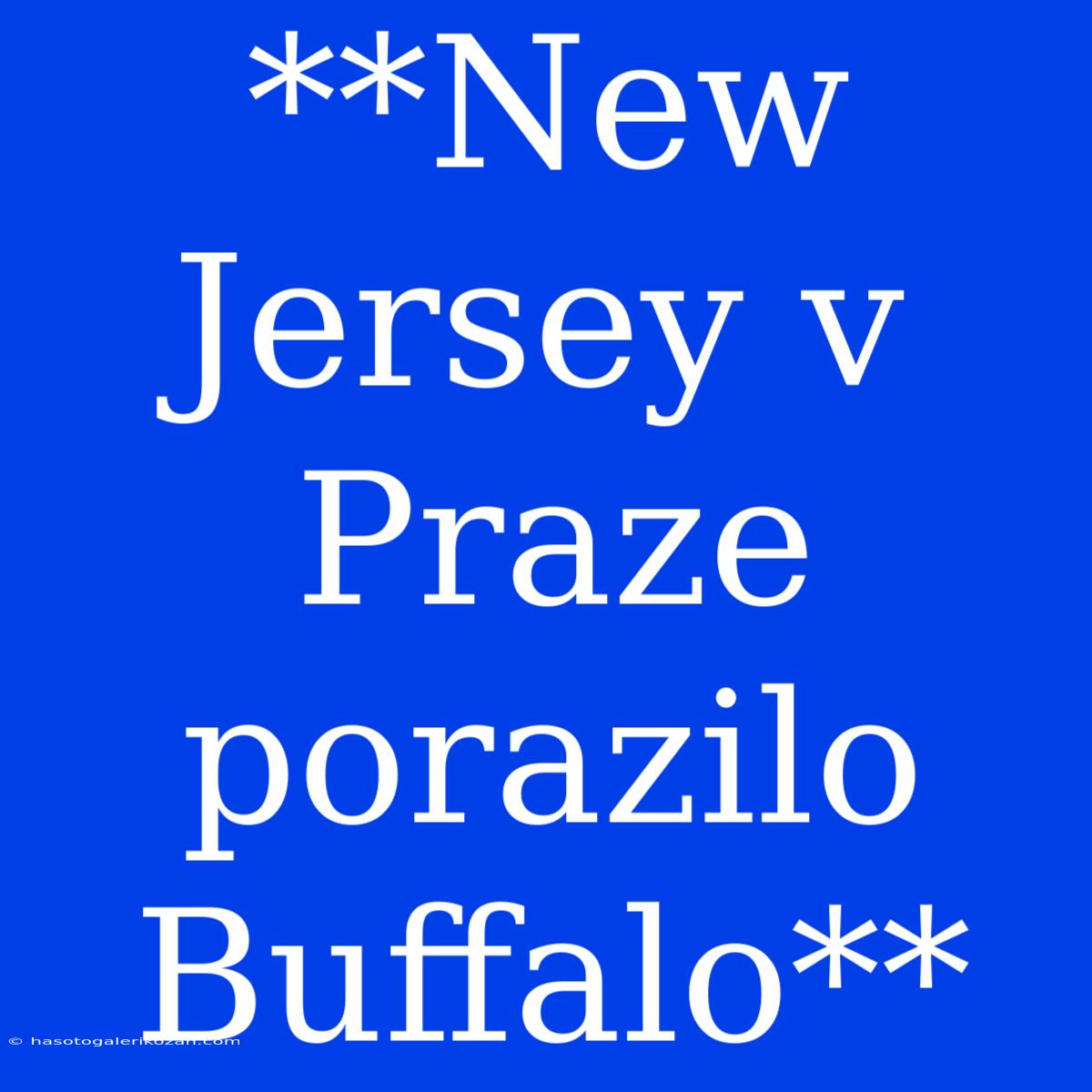 **New Jersey V Praze Porazilo Buffalo**