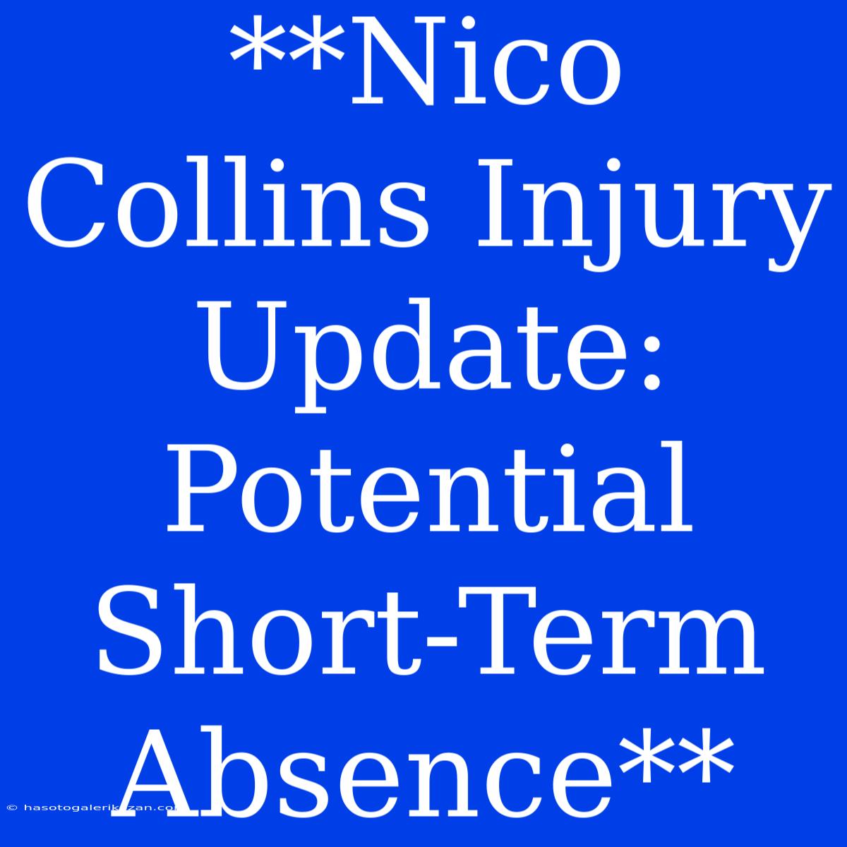 **Nico Collins Injury Update: Potential Short-Term Absence**