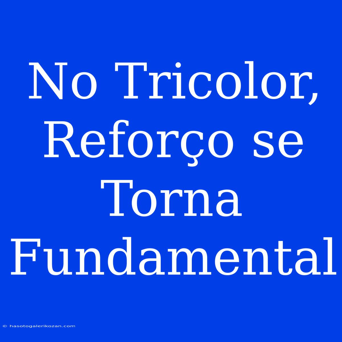 No Tricolor, Reforço Se Torna Fundamental