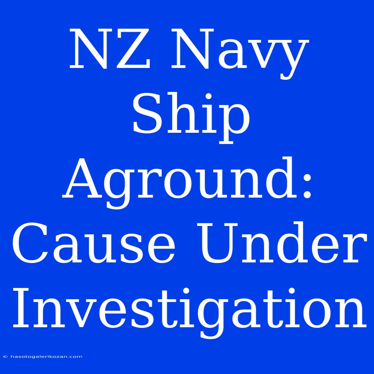 NZ Navy Ship Aground: Cause Under Investigation 