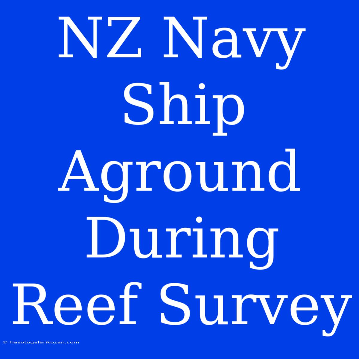 NZ Navy Ship Aground During Reef Survey