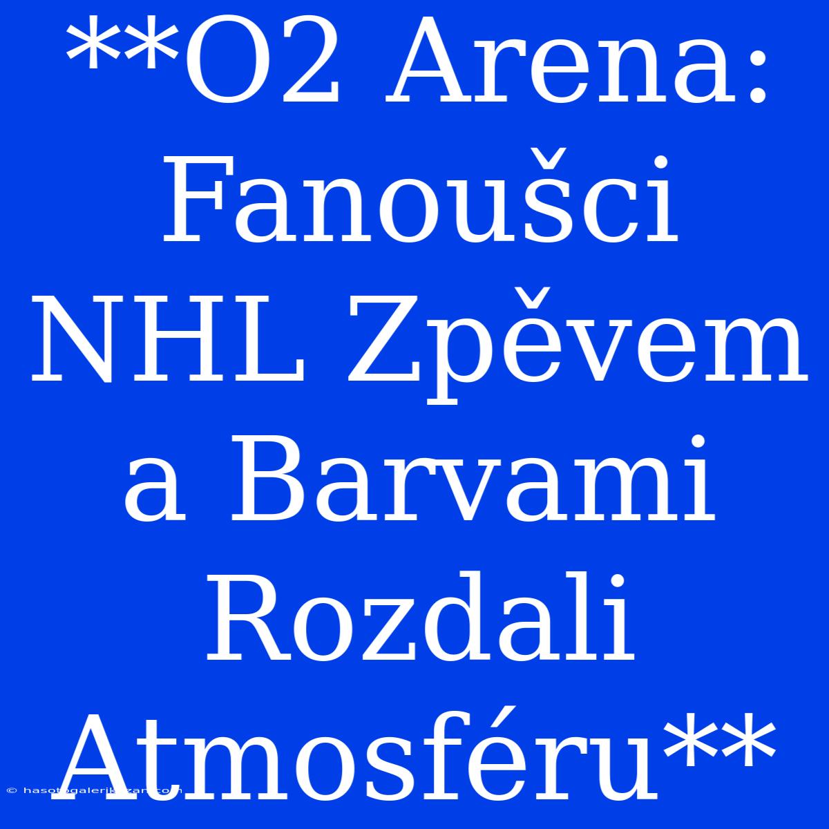 **O2 Arena: Fanoušci NHL Zpěvem A Barvami Rozdali Atmosféru**