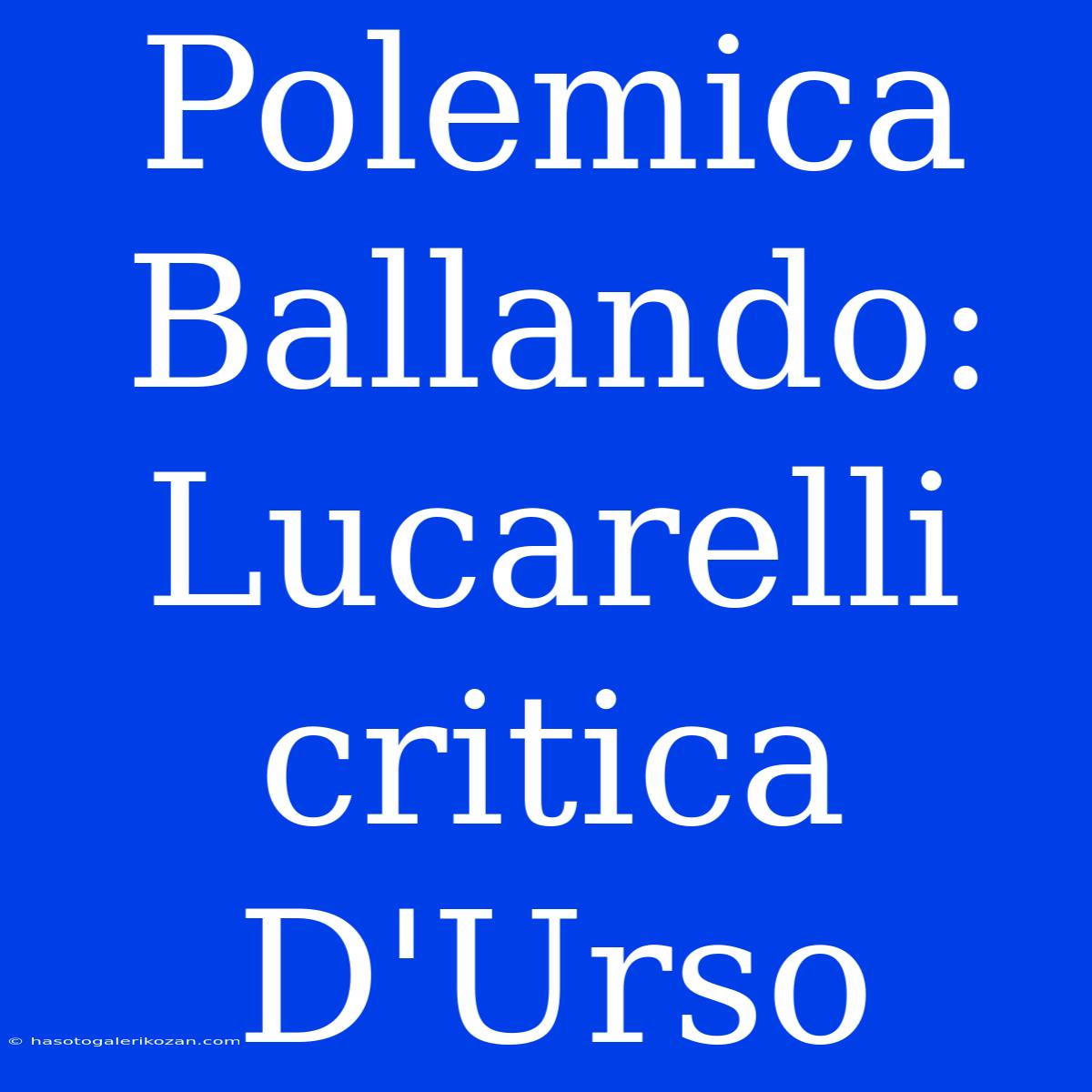 Polemica Ballando: Lucarelli Critica D'Urso