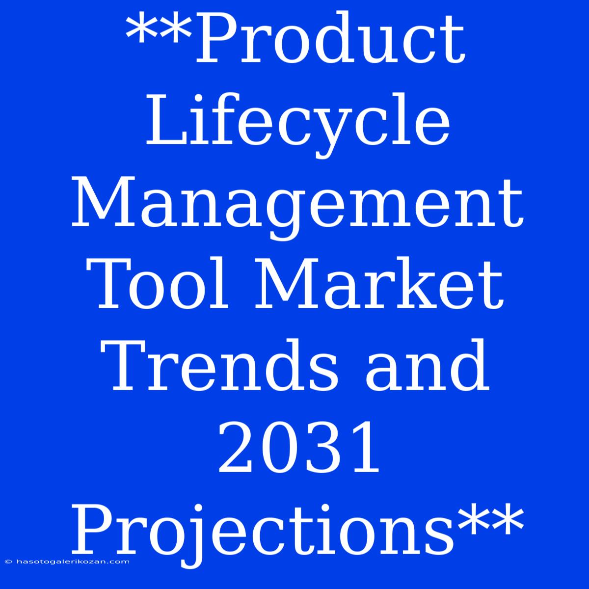 **Product Lifecycle Management Tool Market Trends And 2031 Projections** 