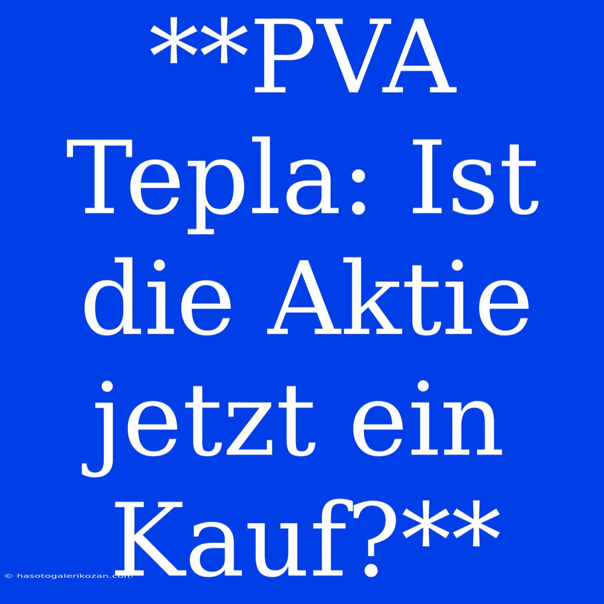 **PVA Tepla: Ist Die Aktie Jetzt Ein Kauf?**