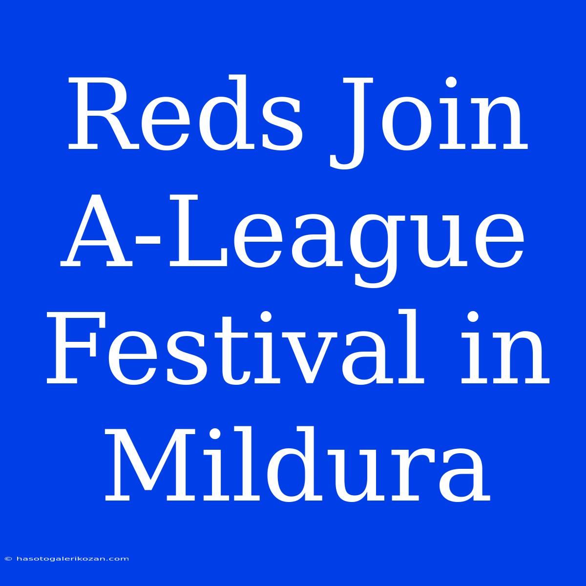 Reds Join A-League Festival In Mildura