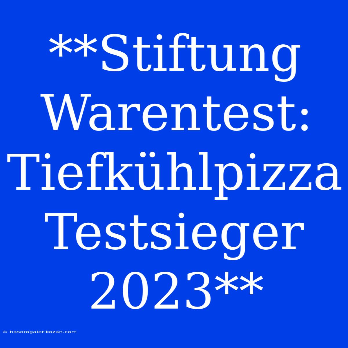 **Stiftung Warentest: Tiefkühlpizza Testsieger 2023**