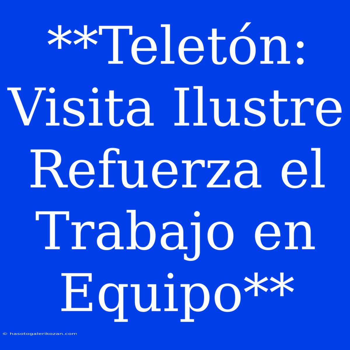 **Teletón: Visita Ilustre Refuerza El Trabajo En Equipo** 