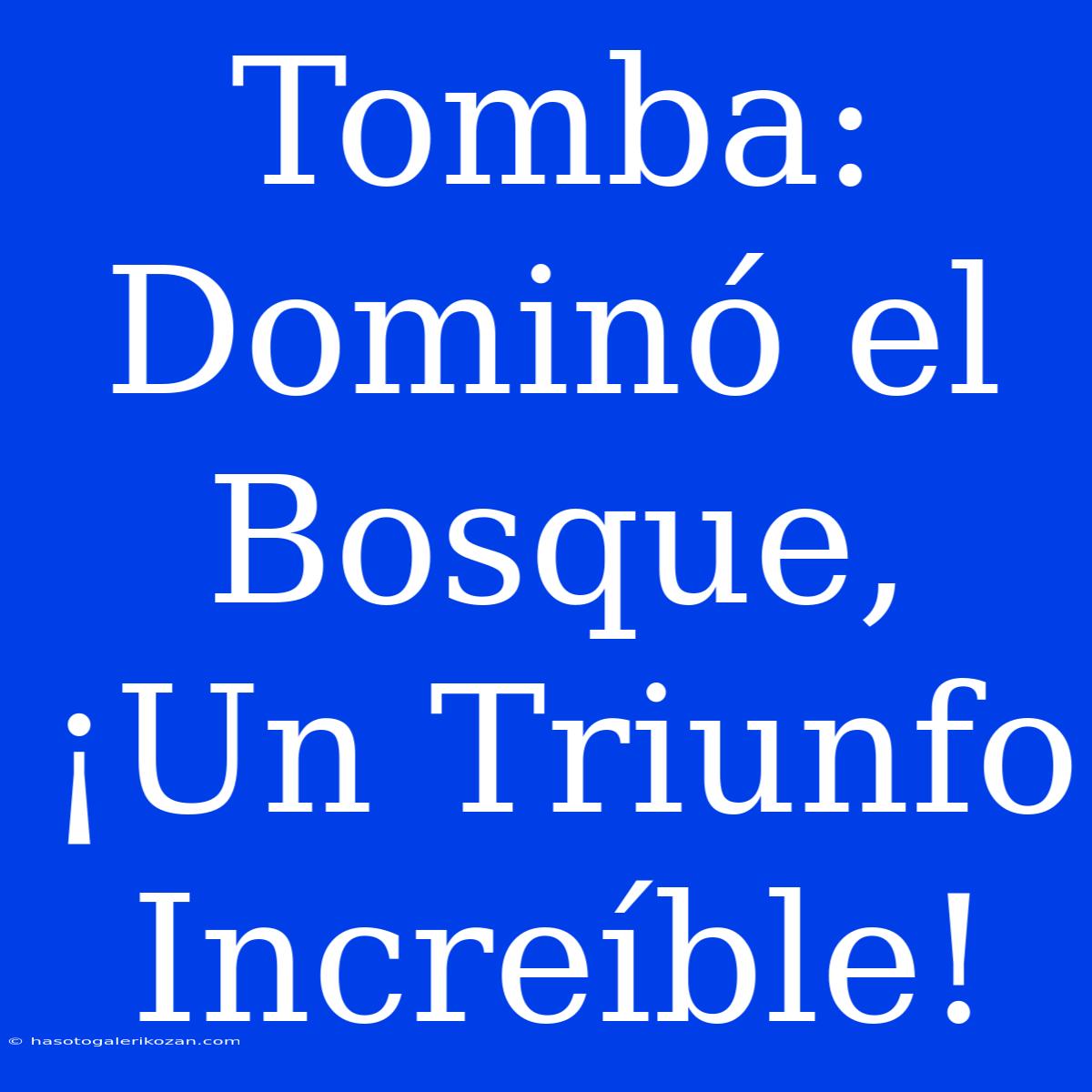 Tomba:  Dominó El Bosque, ¡Un Triunfo Increíble!