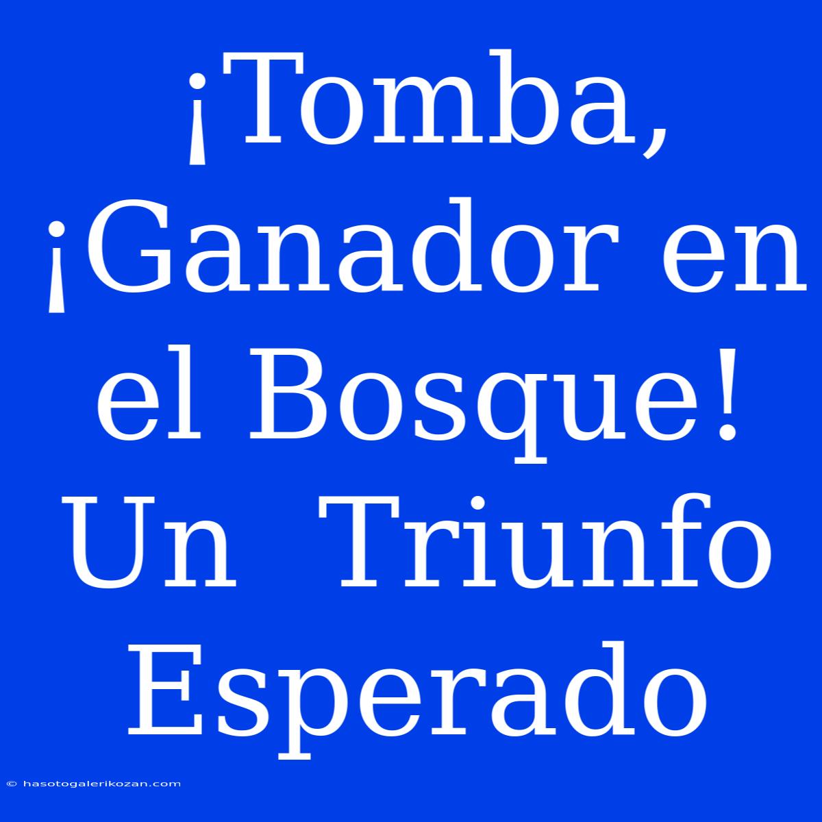 ¡Tomba, ¡Ganador En El Bosque!  Un  Triunfo  Esperado