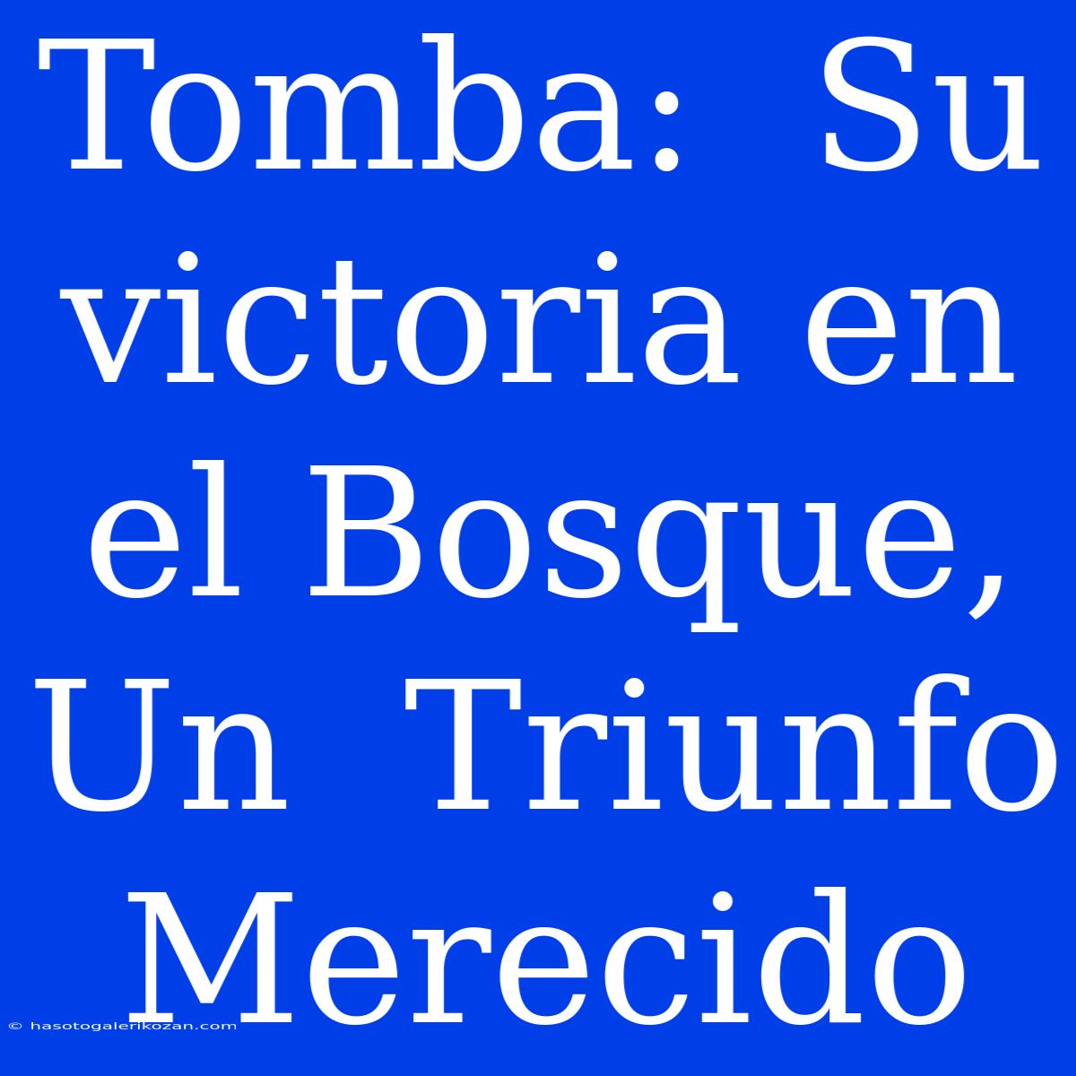 Tomba:  Su Victoria En El Bosque,  Un  Triunfo  Merecido