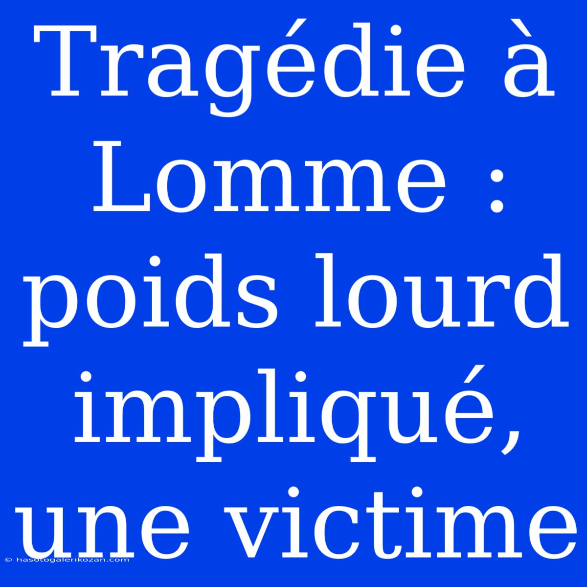 Tragédie À Lomme : Poids Lourd Impliqué, Une Victime