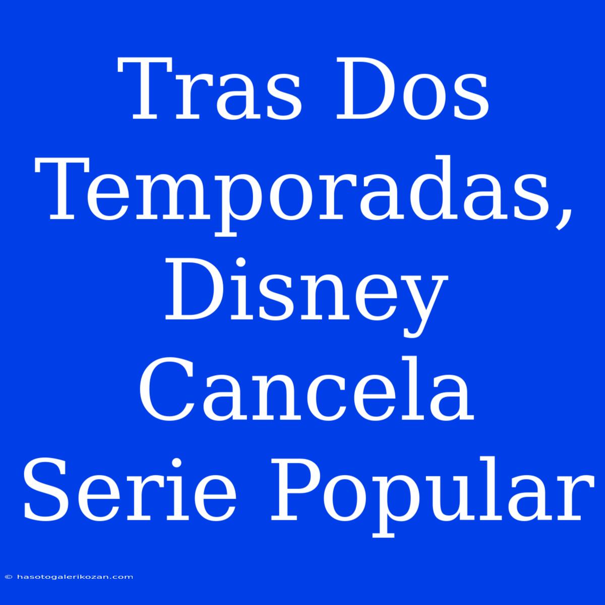 Tras Dos Temporadas, Disney Cancela Serie Popular 