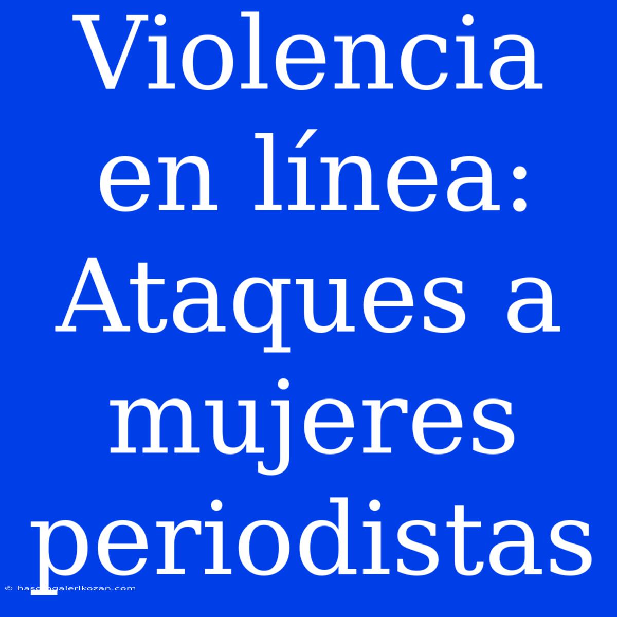 Violencia En Línea: Ataques A Mujeres Periodistas