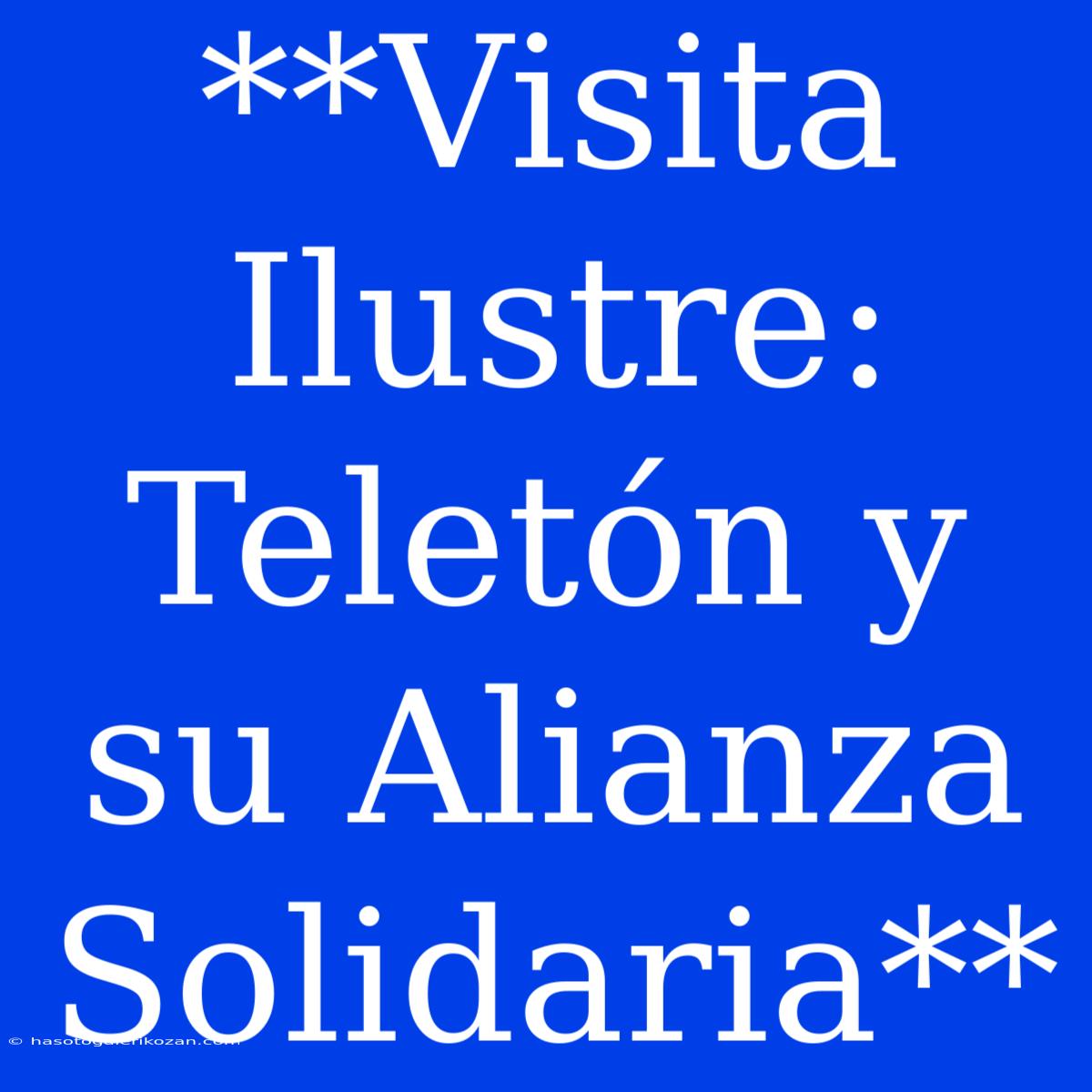 **Visita Ilustre: Teletón Y Su Alianza Solidaria**