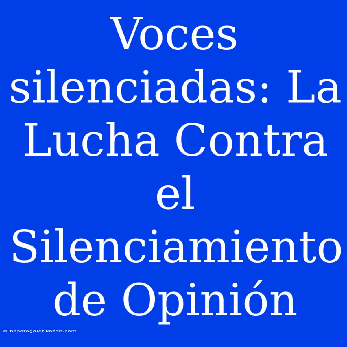 Voces Silenciadas: La Lucha Contra El Silenciamiento De Opinión