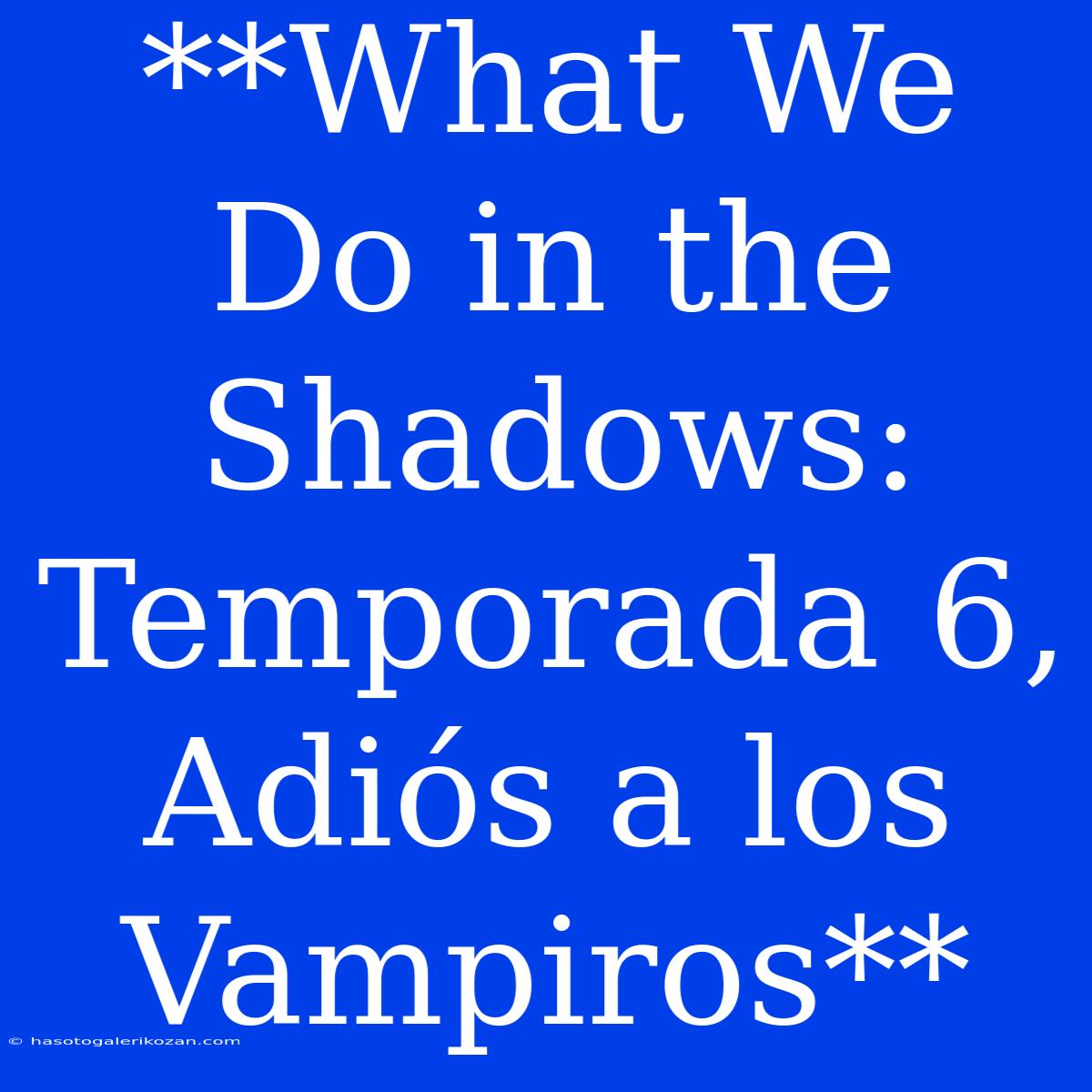 **What We Do In The Shadows: Temporada 6, Adiós A Los Vampiros**