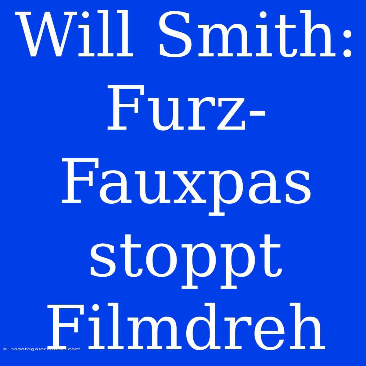 Will Smith: Furz-Fauxpas Stoppt Filmdreh