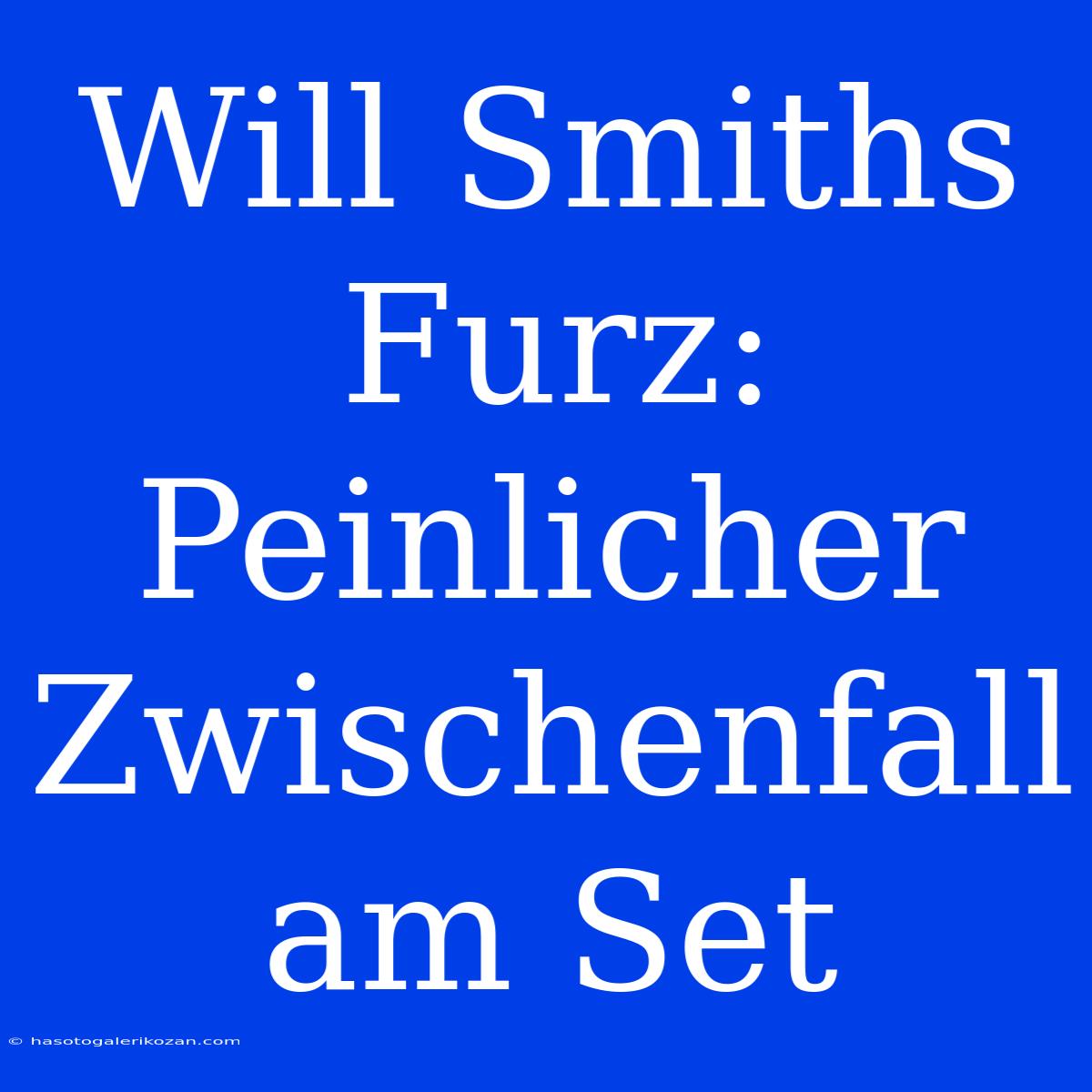 Will Smiths Furz: Peinlicher Zwischenfall Am Set