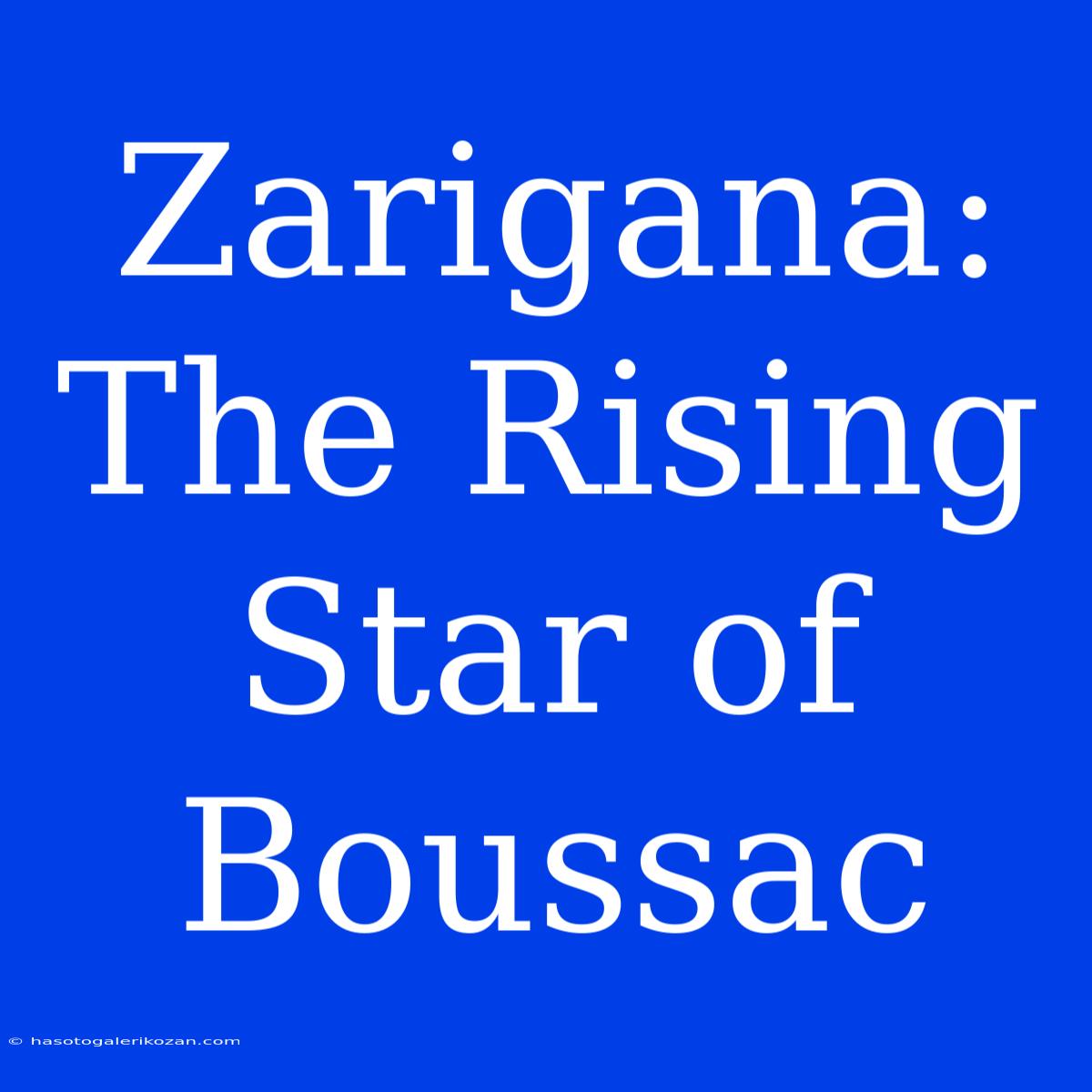 Zarigana: The Rising Star Of Boussac